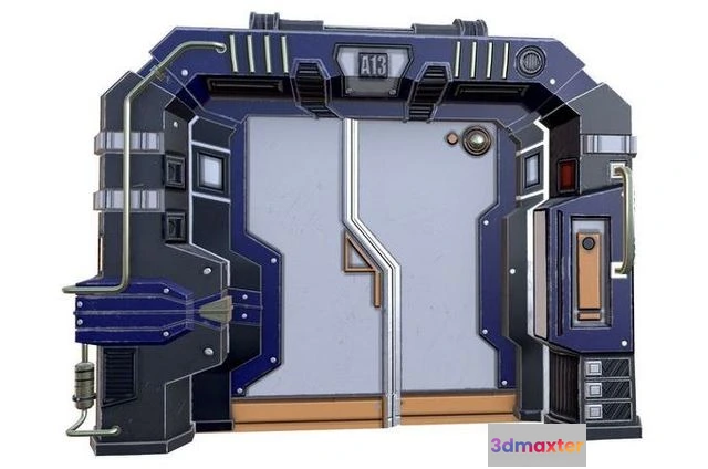 1527522 - PBR Game 3D Models - Electronic gate electric door 3D Max