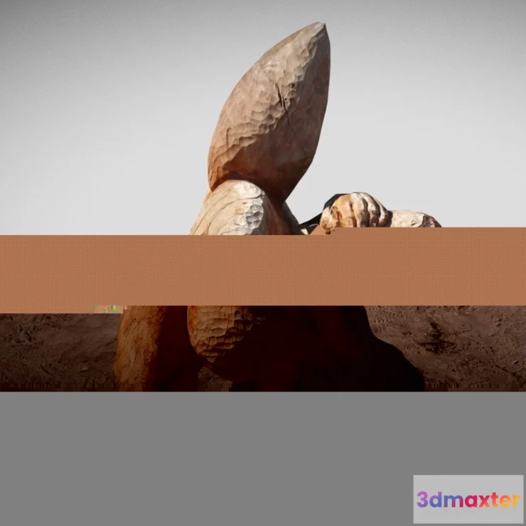 1527570 - PBR Game 3D Models - Escultura Pueblos Originarios Plaza Baquedano 3D Max