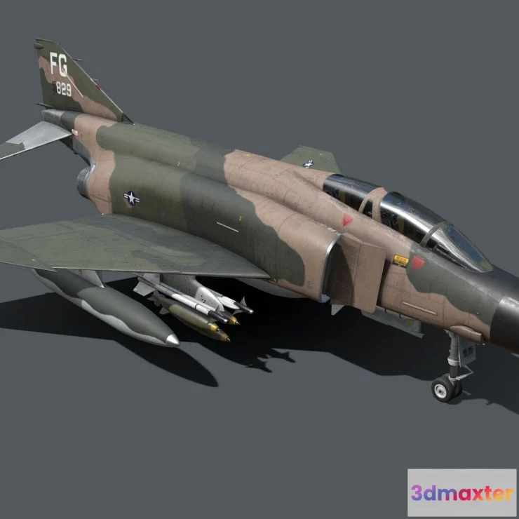 1527600 - PBR Game 3D Models - F 4C Phantom Ii 3D Max