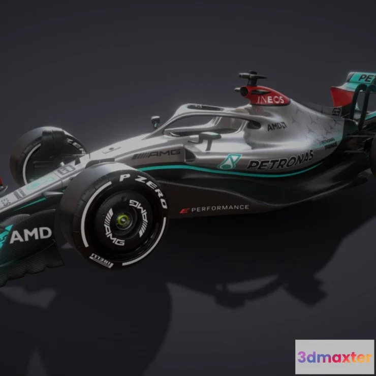 1527604 - PBR Game 3D Models - F1 2022 Mercedes Livery 3D Max