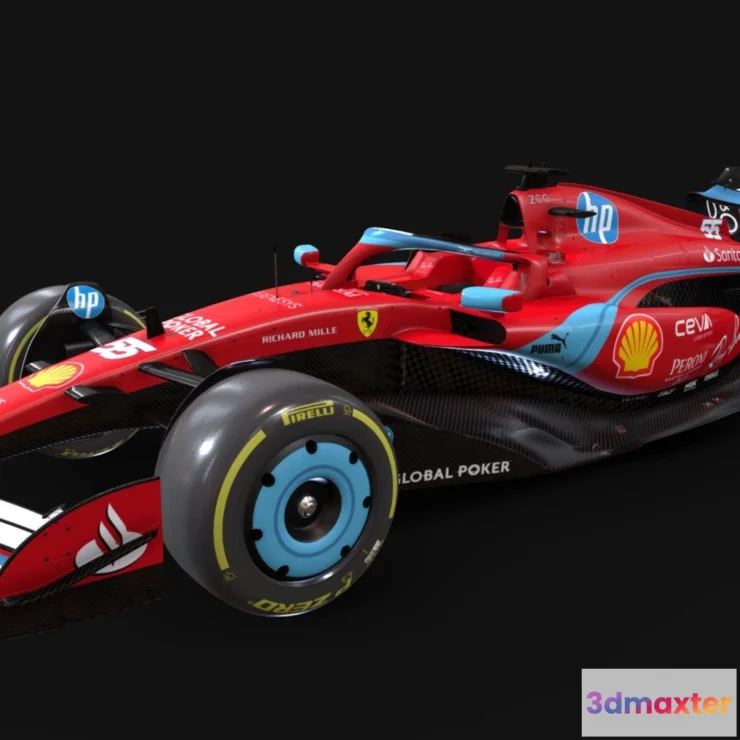 1527618 - PBR Game 3D Models - F1 Ferrari SF-24 3D Max