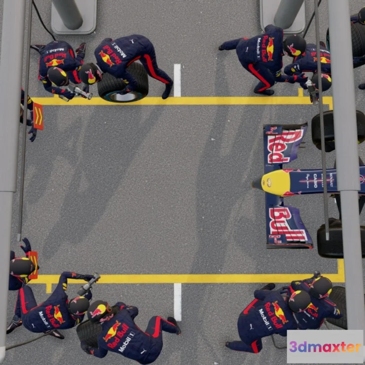 1527624 - PBR Game 3D Models - F1 Pit Stop 3D Max