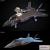 1527632 - PBR Game 3D Models - F35 Low Poly 3D Max