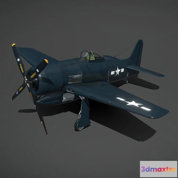 1527634 - PBR Game 3D Models - F8f Bearcat 3D Max