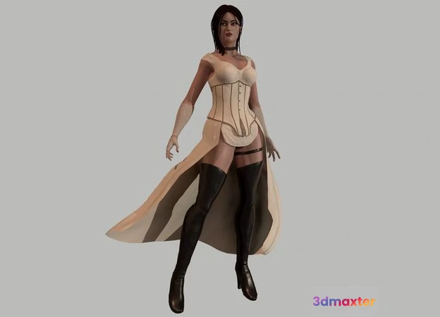 1527656 - PBR Game 3D Models - Fantasy Girl 3D Max