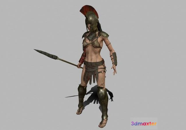 1527692 - PBR Game 3D Models - Female Gladiator 3D Max