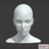 1527702 - PBR Game 3D Models - Female Head Realistic Base Mesh 3D Model 3D Max