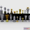 1527798 - PBR Game 3D Models - Football Trophy Pack 3D 3D Max