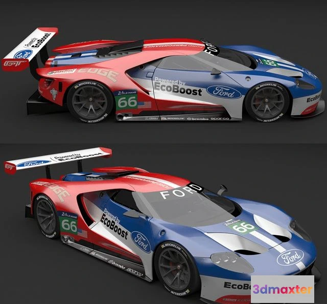 1527820 - PBR Game 3D Models - Ford GTLM 3D Max