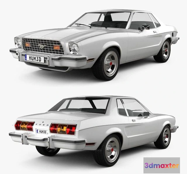 1527822 - PBR Game 3D Models - Ford Mustang coupe 1974 3D Max