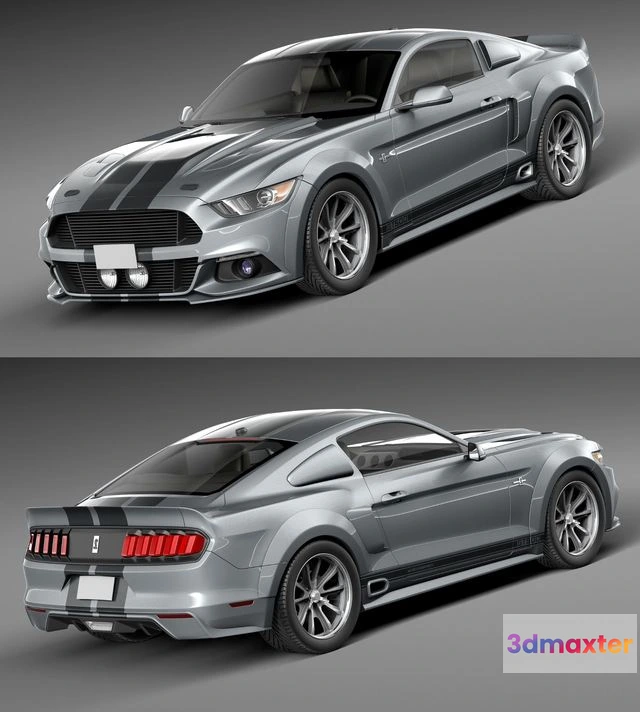 1527826 - PBR Game 3D Models - Ford Mustang GT500 Eleanor 2015 3D Max