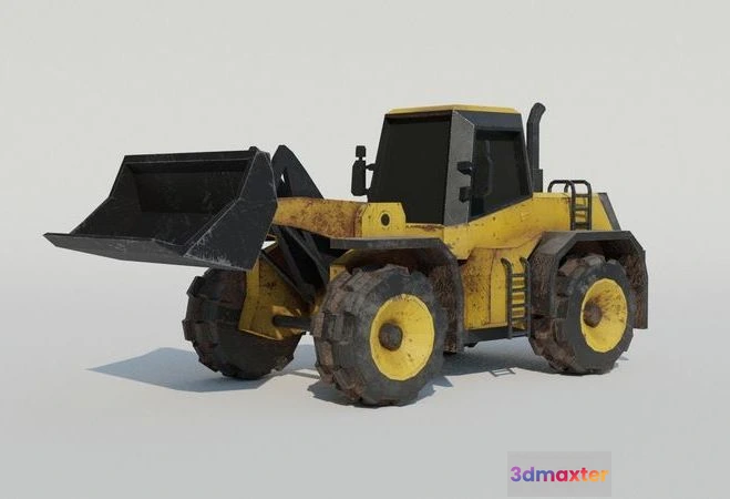1527868 - PBR Game 3D Models - Frontloader wheel loader 3D Max