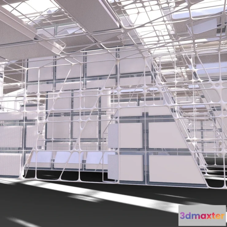 1527878 - PBR Game 3D Models - Futuristic Architectural Interior 16 3D Max