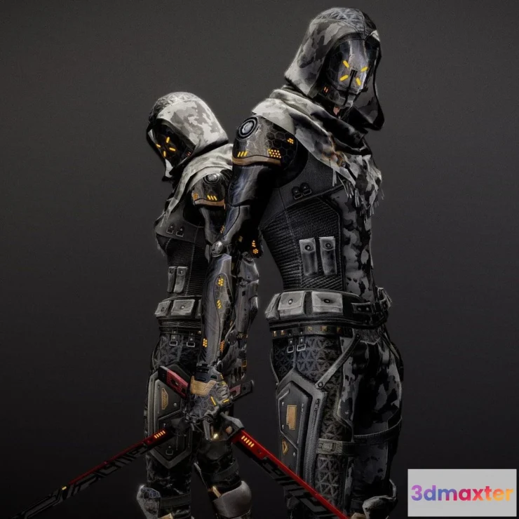 1527888 - PBR Game 3D Models - G2 Cyborg Characters 3D Max