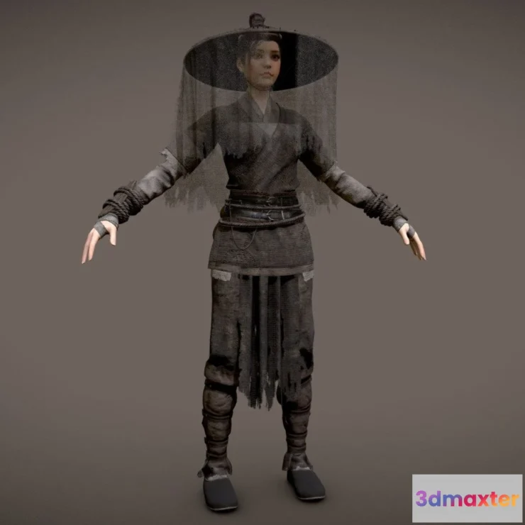 1527892 - PBR Game 3D Models - G2 Female Gai Bang Model 3D Max