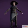 1527898 - PBR Game 3D Models - G2 Female Mage A 3D Max