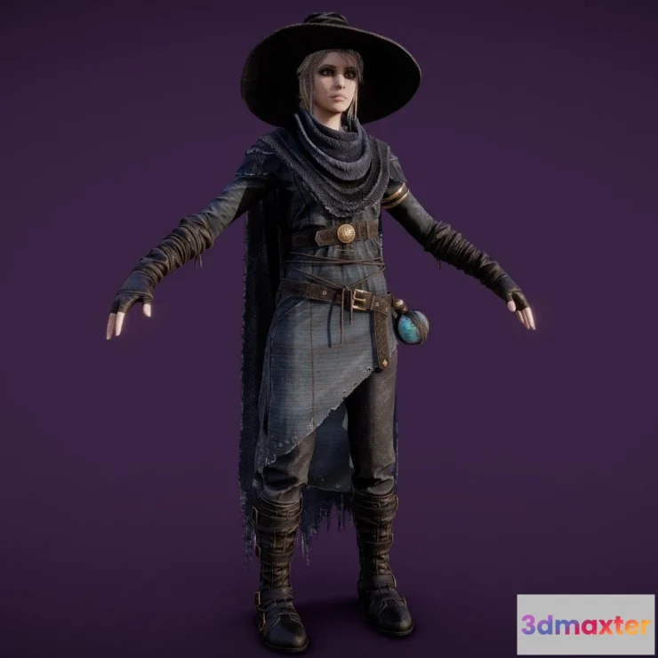 1527898 - PBR Game 3D Models - G2 Female Mage A 3D Max