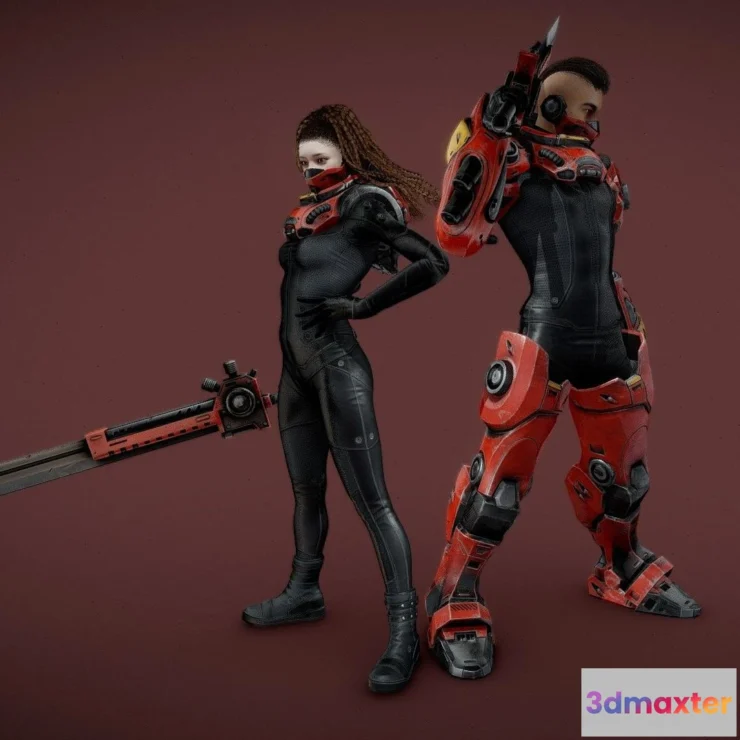 1527910 - PBR Game 3D Models - G2 Mech Preview 3D Max