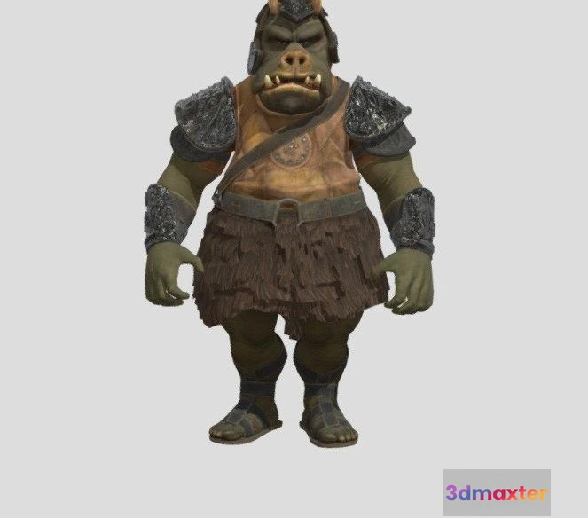 1527934 - PBR Game 3D Models - Gamorrean Guard Salut 3D Max