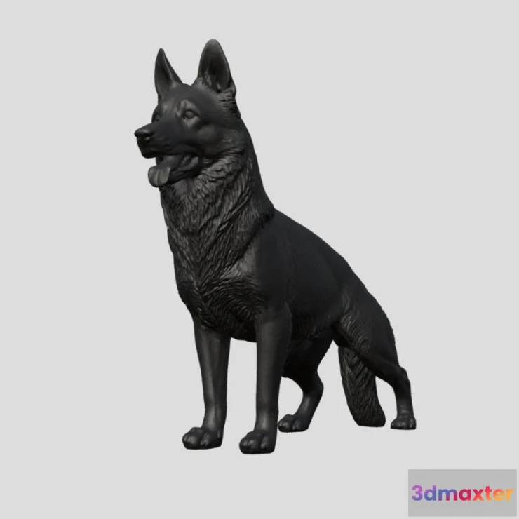 1527968 - PBR Game 3D Models - German Shepherd Dog 3D Max