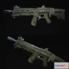 1527976 - PBR Game 3D Models - Post Apocalypse Scifi Rifle 1 3D Max