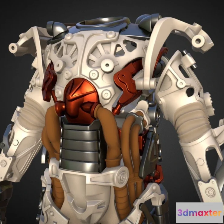 1527978 - PBR Game 3D Models - Power Armor From Fallout Model Frame 3D Max