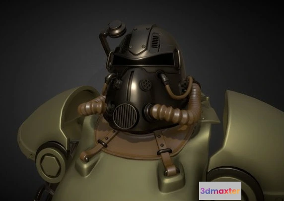 1527982 - PBR Game 3D Models - Power Armor From Fallout. Model T51 3D Max