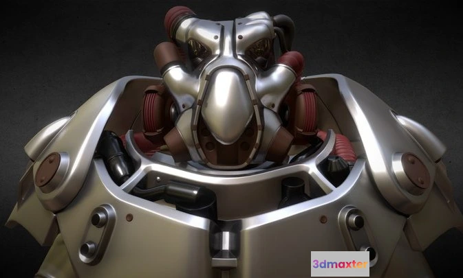 1527986 - PBR Game 3D Models - Power Armor From Fallout. Model X 01 3D Max