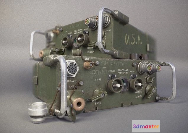 1527992 - PBR Game 3D Models - PRC-77 radio 3D Max