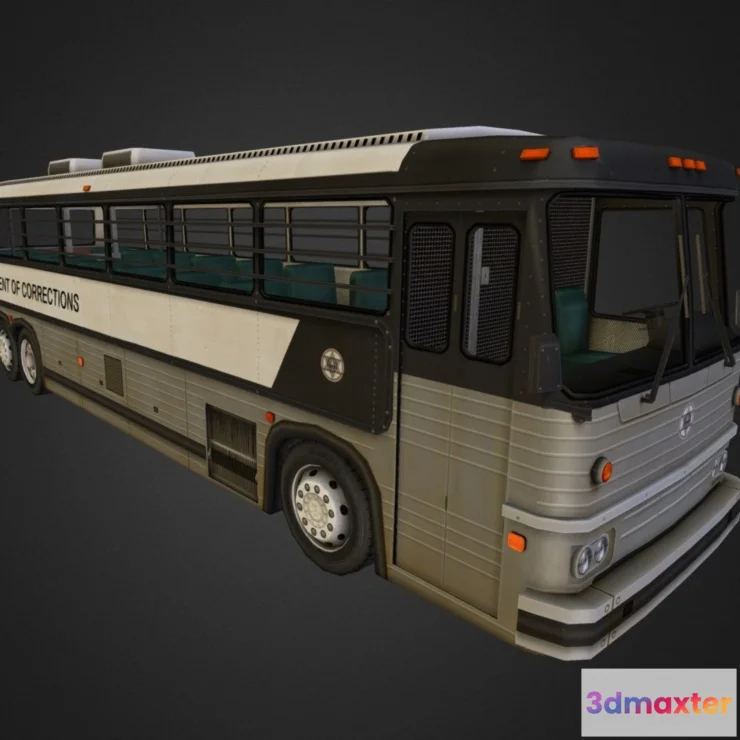 1528010 - PBR Game 3D Models - Prison Bus 3D Max