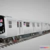 1528030 - PBR Game 3D Models - R160 Train New York City Subway 3D Max