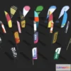 1528036 - PBR Game 3D Models - Racing Flags 5 3D Max
