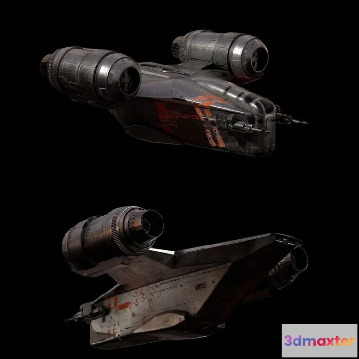 1528050 - PBR Game 3D Models - Razor Crest 3D Max