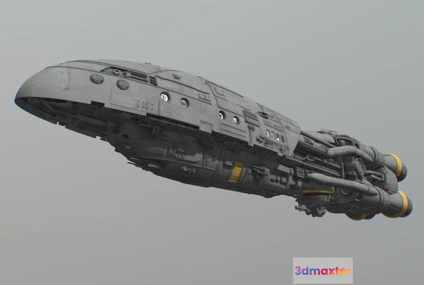 1528054 - PBR Game 3D Models - Rebel Mystery Gunship 3D Max