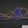1528102 - PBR Game 3D Models - Rollercoaster VR Lowpoly 3D Max