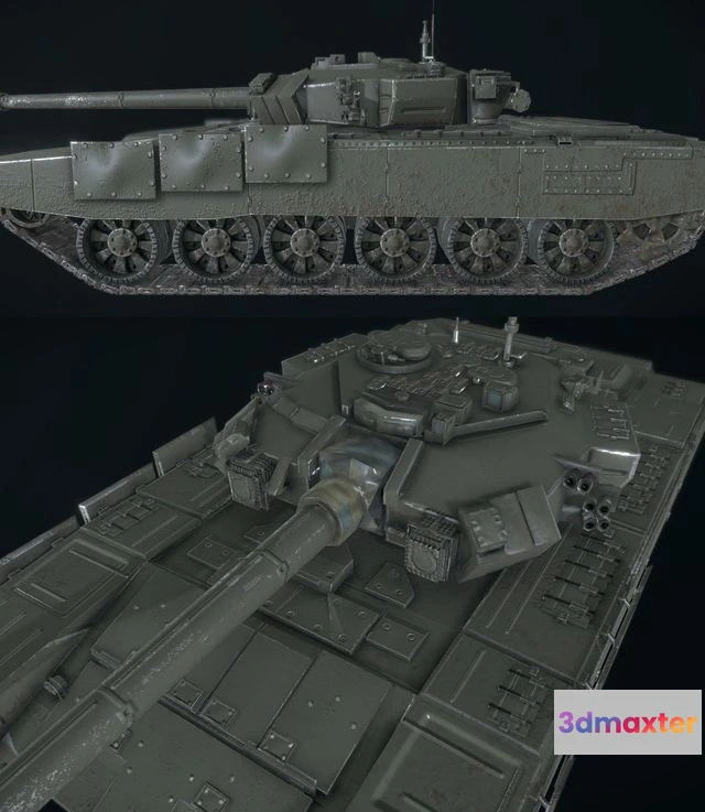 1528120 - PBR Game 3D Models - Russian Military Vehicles T90 3D Max