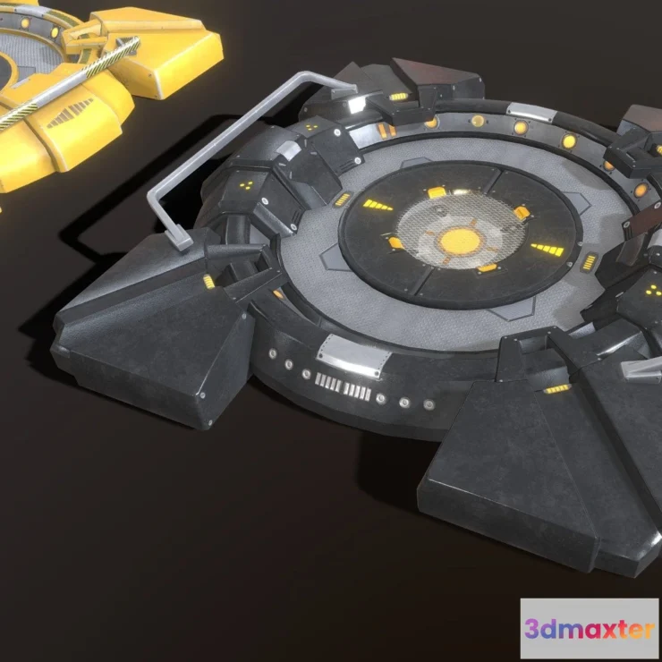 1528144 - PBR Game 3D Models - Sci Fi Platform Type A 3D Max