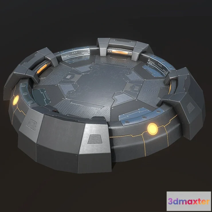 1528146 - PBR Game 3D Models - Sci Fi Platform Type B 3D Max