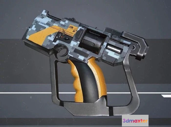 1528150 - PBR Game 3D Models - SciFi - Hand Gun 3D Max