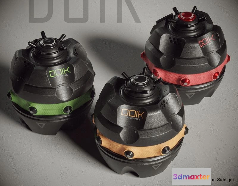 1528158 - PBR Game 3D Models - Sci-fi Bio Grenade Doik 3D Max