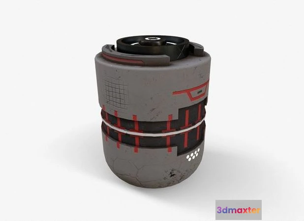 1528160 - PBR Game 3D Models - Sci-Fi Bomb V3 3D Max