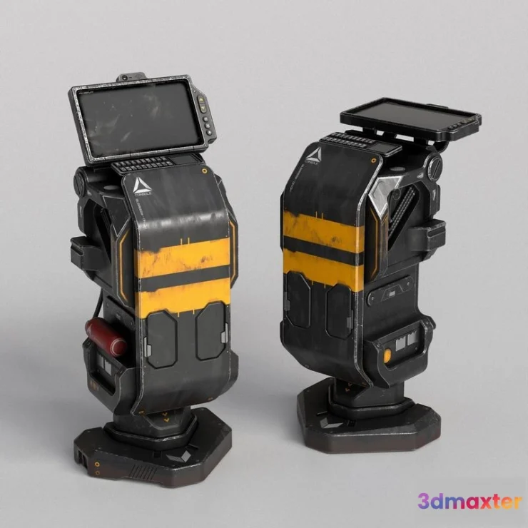 1528168 - PBR Game 3D Models - Sci-fi Console Archie Two 3D Max