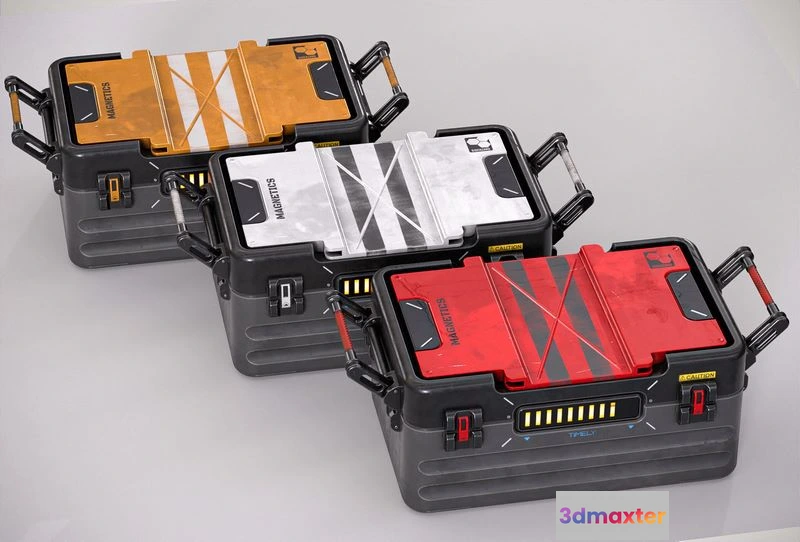 1528208 - PBR Game 3D Models - Sci-fi Crate 3D Max