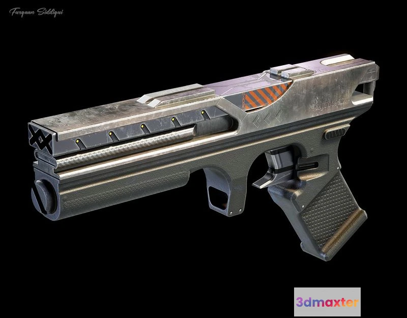 1528228 - PBR Game 3D Models - Sci-fi Laser Gun 3D Max