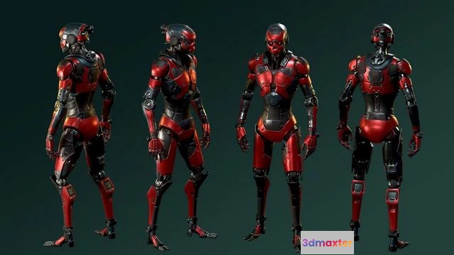 1528242 - PBR Game 3D Models - Sci-fi Robot Character 01 3D Max