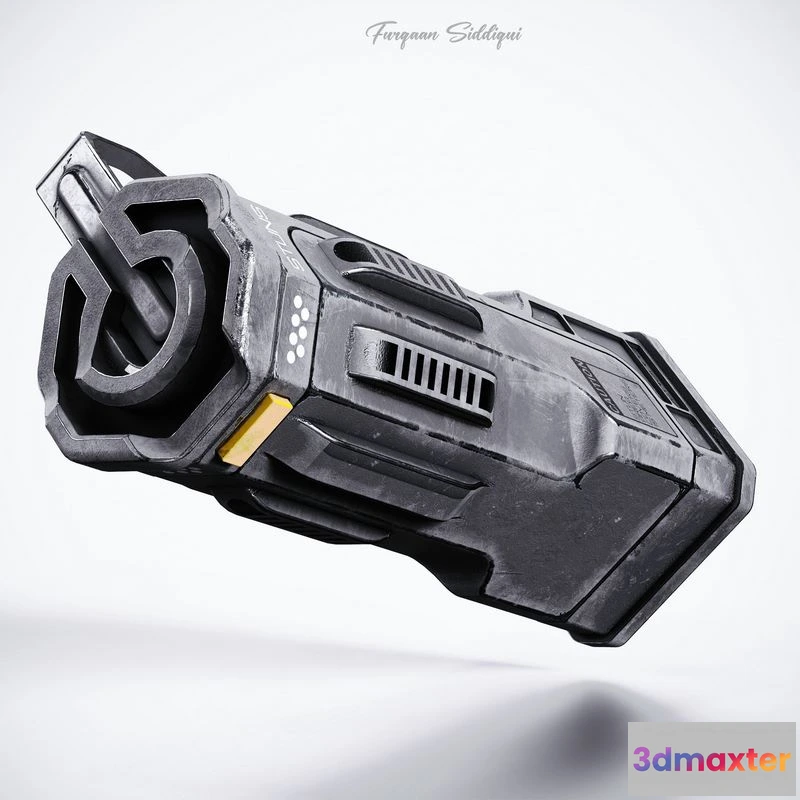 1528256 - PBR Game 3D Models - Sci-fi Stun Grenade 3D Max