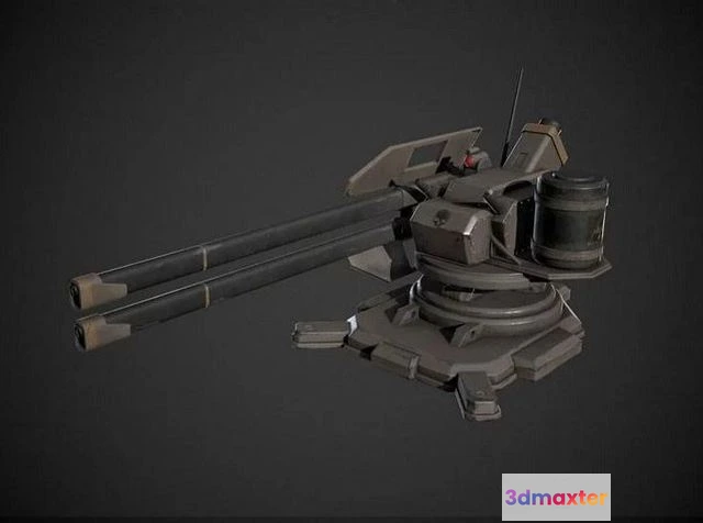 1528258 - PBR Game 3D Models - Sci-Fi Turret 3D Max