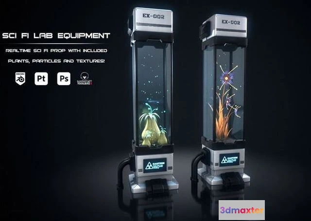 1528260 - PBR Game 3D Models - SciFi-Lab-Equipment 3D Max