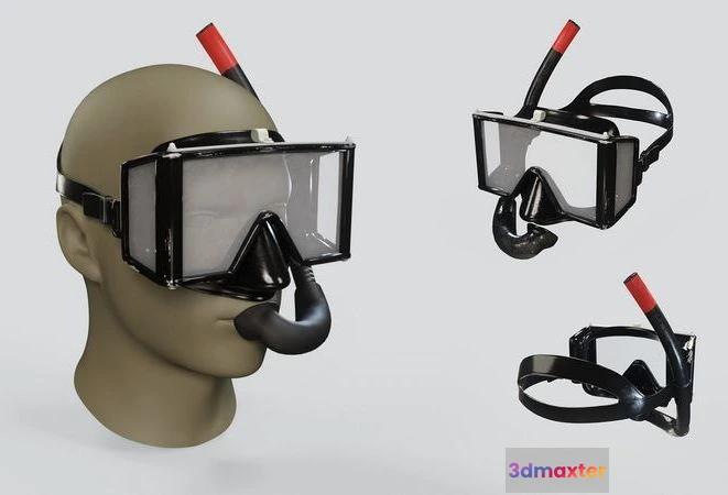 1528264 - PBR Game 3D Models - Scuba Mask 3D Max
