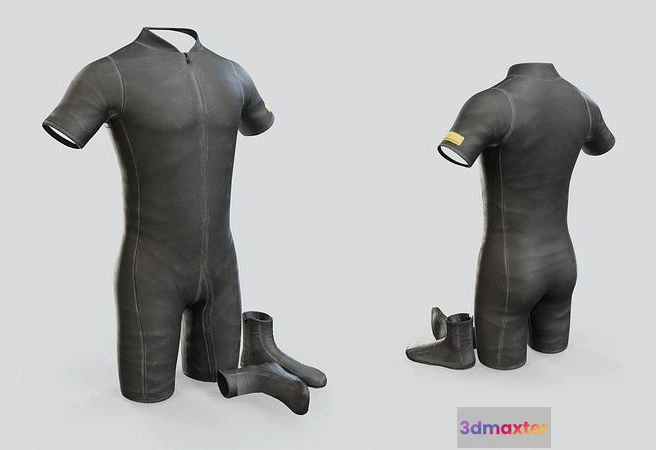 1528266 - PBR Game 3D Models - Scuba Suit 3D Max